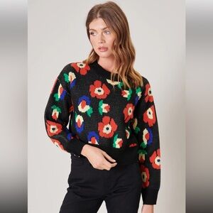 Sugar Lips floral sweater NWOT